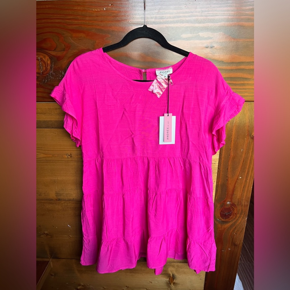 NWT Pink Ruffle Shirt